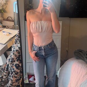 Elegant Strapless blush Top